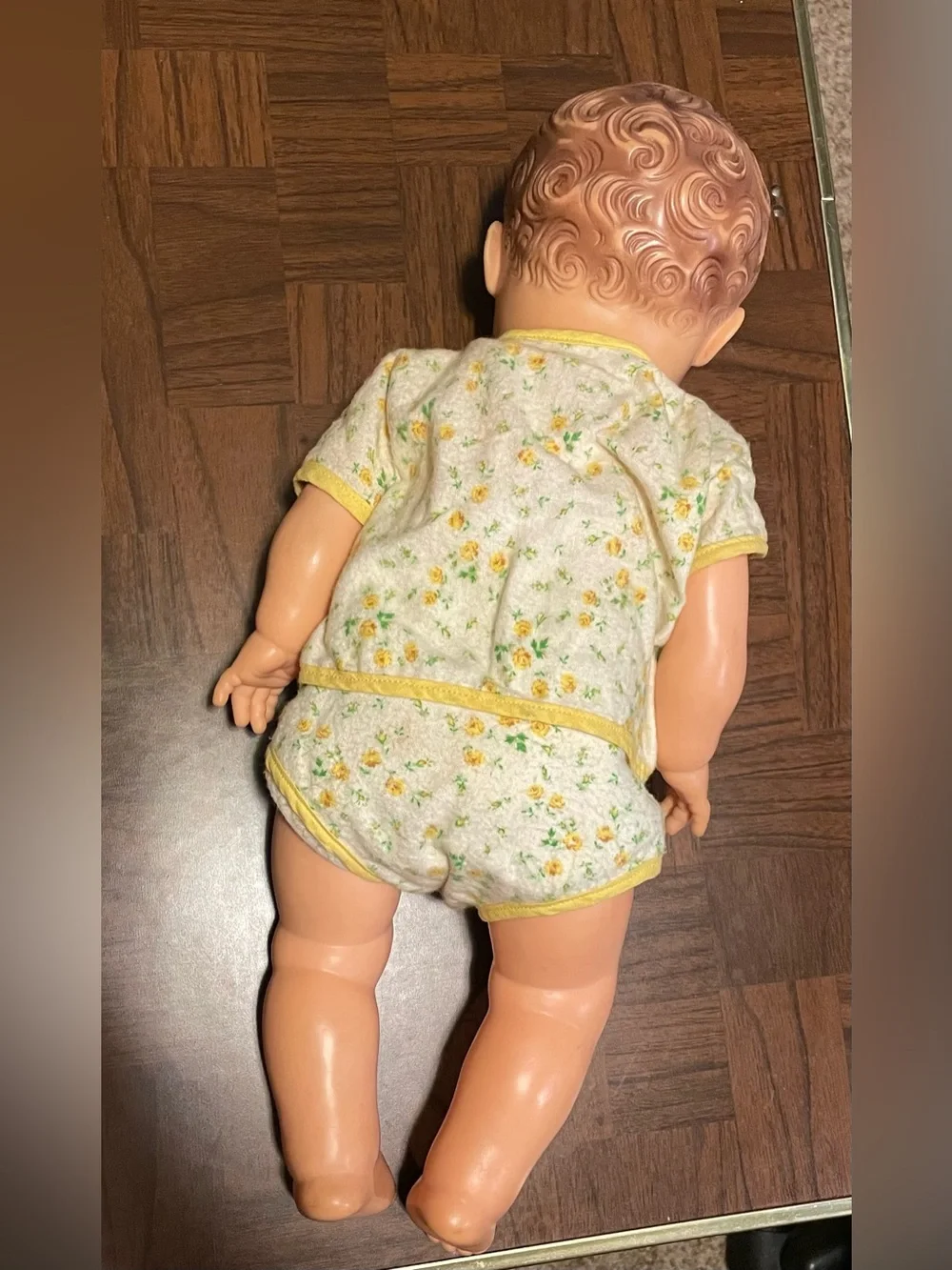 Vintage Rubber Baby Doll Sleep Eyes. Squeeky. The Sun Rubber Co. 1950s